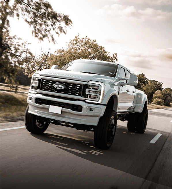 Ford F450 8-inch 4-link coilover lift kit build
