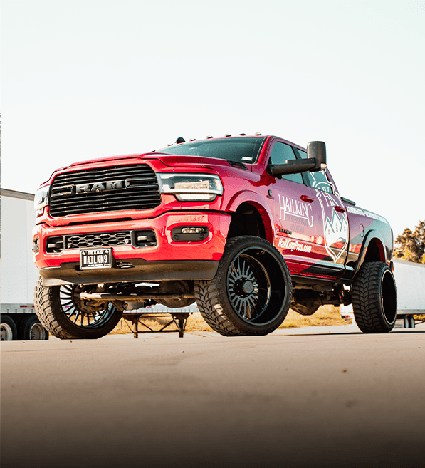 RAM 2500 Red lifted truck build